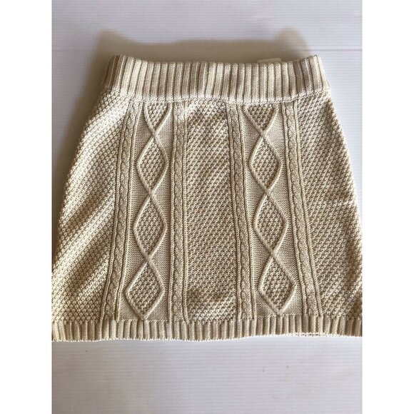 Others Follow Cambridge Cable Knit Sweater Mini Skirt Cream Small - Picture 3 of 11
